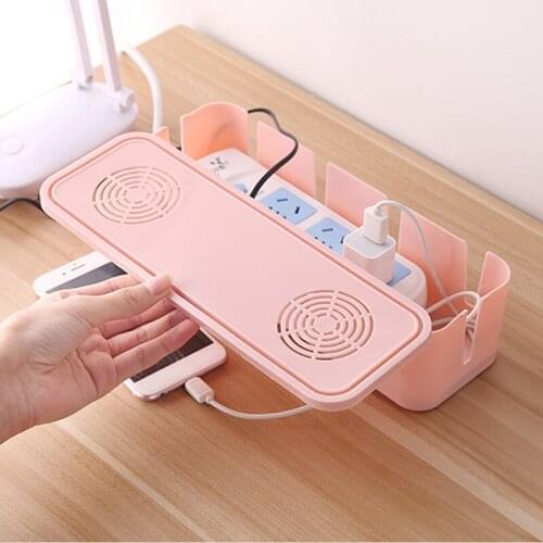 Plastic Wire Storage Box Organizer Power Line Storage Cases Junction Box Cable Tidy Storage Box Household Storage Supplies
