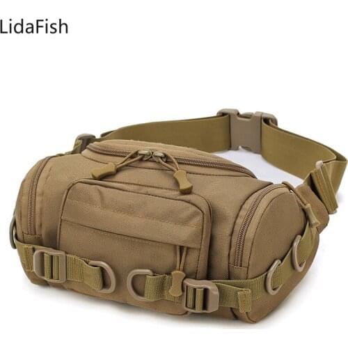Portable Fishing Bag Multifunctional Outdoor Waist Bag Reel Lure Messenger Bag Fishing Tackle Bag