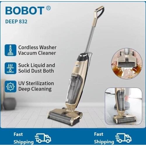 BOBOT DEEP 832 Handheld Washer Vacuum Cleaner Cordless Dry Wet Floor Washer vacuum cleaner Multi-Surface Cleaning UV sterilizati
