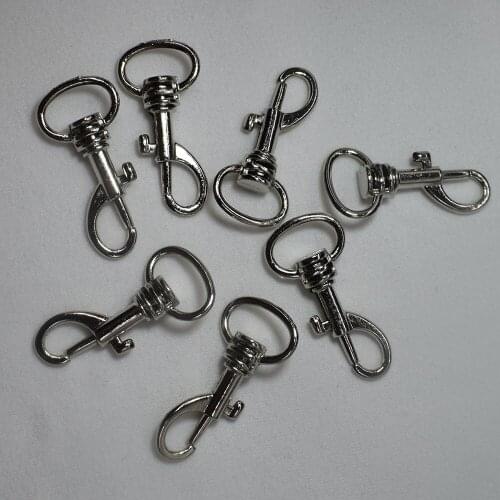 Silver Color Swivel Lobster Clasp Clips Key Hook Keychain Split Key Ring Findings Clasps for Keychains Making DIY Sewing Craft