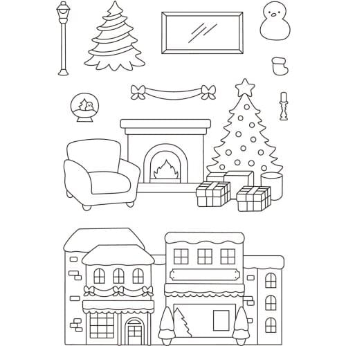 Winter Transparent Clear stamp and cutting dies DIY Silicone Seals Scrapbooking / Card Making/Photo Album Decoration