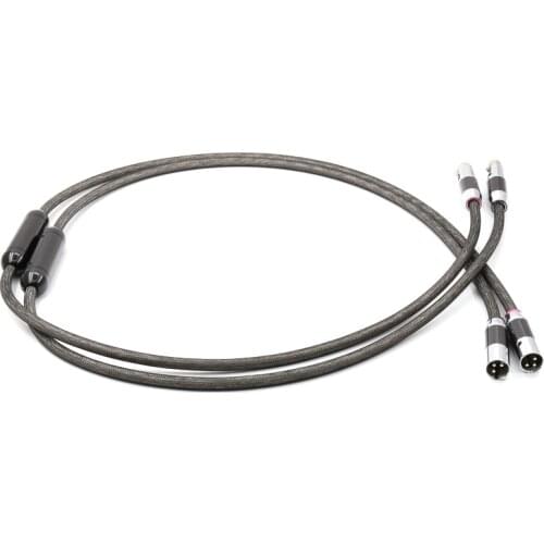 Free shipping Moonsaudio Pr.ISM the 0.8 XLR balance audio interconnect cable with carbon fiber silver plated connector plug