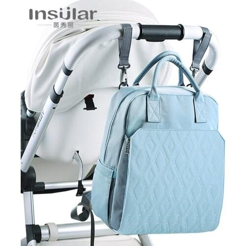 Fashion Water-proof Multifunctional Large-capacity Stroller Bag Baby Care Bag Backpack Diaper Bag Suits 5 Colors