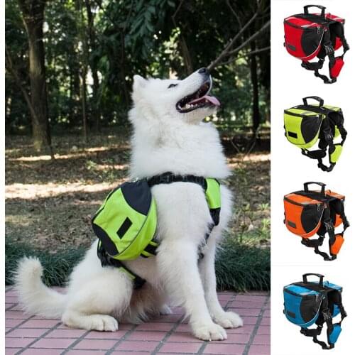 New Pet Dog Saddle Bag Pack Backpack Comfortable Breathable Carrier Outdoor Hiking Camping Training Snack Carrier S/M/L Size