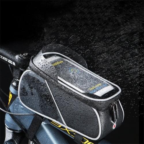 MTB Bicycle Bike Bags Head Tube Handlebar Cell Phone Bag Case Holder Case Waterproof Touchscreen Cycling Bag Bike Accessories