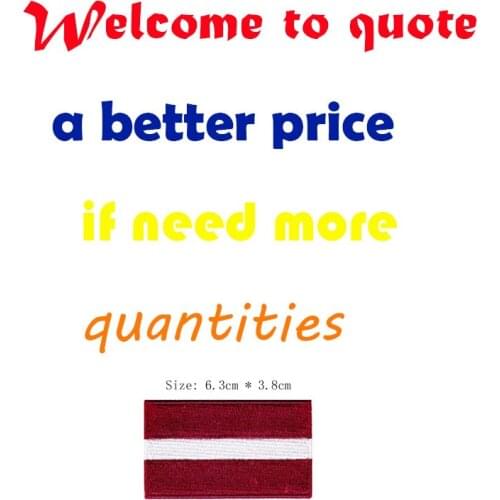 Embroidery flag patch quote a price emblem Wholesale iron on sew on Jacket sweater left chest for clothing sleeve decoration