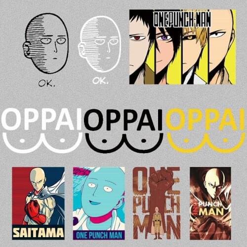 Japan Anime patch ONE PUNCH Man Heat transfer clothing patches iron sticker for clothing Stripe for jacket Appliques on clothes