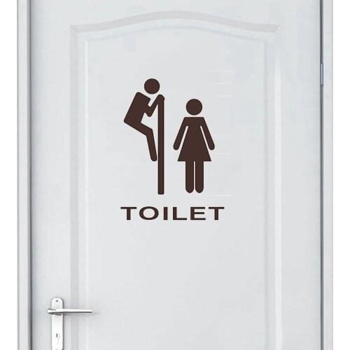 Funny toilet Sticker Toilet Entrance Sign Decal Sticker for Shop office Home Cafe Hotel Funny Wall Stricker Vinyl ph58