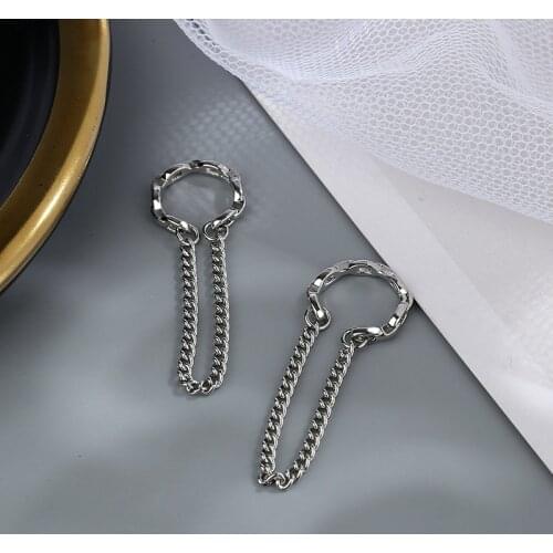 KISSLOVE 1pcs Non-pierced Ear Clip Korean Chain Tassel Clip Earrings For Women Fake Piercing Earbone Ear Cuff Jewelry Gifts