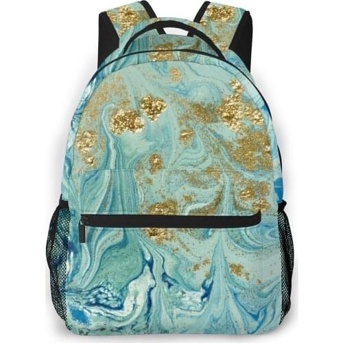 Women Backpack Kids School Bag for Teenage Girls Liquid Marble Background Female Laptop Notebook Bagpack Travel Back Pack 2021