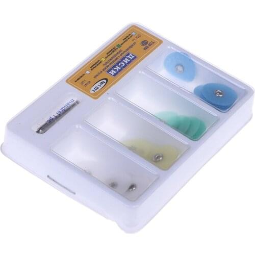 10/40 Pcs Dental Finishing And Polishing Discs Gross Reduction Contouring Mandrel Stripes Set Dental Polishing Discs Materials