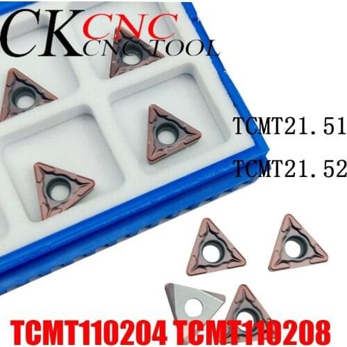 10pcs TCMT110204 TCMT110208 CNC triangular single-sided stainless steel inner hole TCMT turning tool boring blade milling cutter