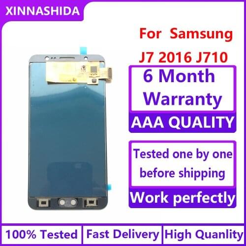 100% Tested For Samsung Galaxy J7 2016 J710FN J710F J710M J710 LCD Display Touch Screen Digitizer Brightness Adjustable Assembly