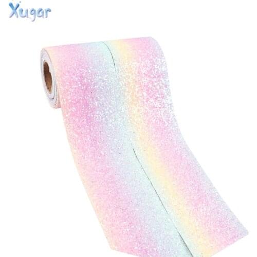 2Y/lot 3" 75mm Colorful Glitter Ribbon DIY Hairbows Accessories DIY Bag Material Holiday Decoration Material Gifts Packing Warp