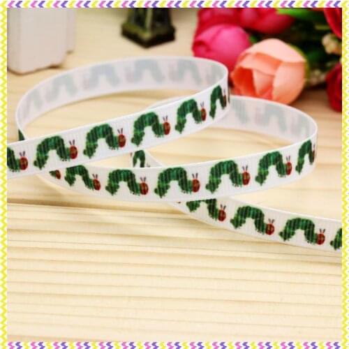 3/8'' Free shipping HUNGRY BUTTERFLY printed grosgrain ribbon hairbow headwear party decoration diy wholesale OEM 9mm P4590