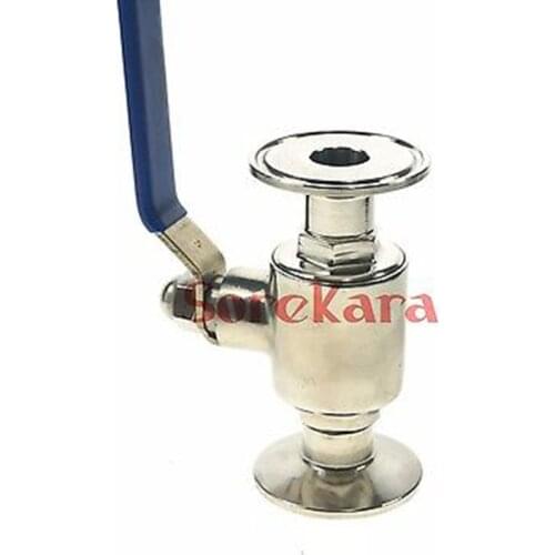 45mm 304 Stainless Steel Sanitary Ball Valve Tri Clamp Ferrule Type For Homebrew Diary Product
