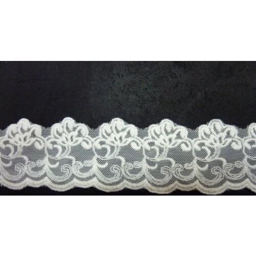 Free shipping Flower white cotton embroidered lace,3-15cm width,XERYmx029