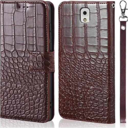 Crocodile grain Leather Phone Case for Samsung Galaxy Note 3 III N9000 N9005 N9006 Note3 Flip Wallet Card Holder magnet Cover