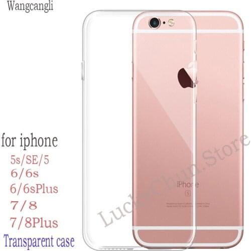 Wangcangli TPU phone case for iphone 5 5s se 6 6s 7 8 X case solf transparent silicone Back cover for iphone 6 6s 7 8 Plus case