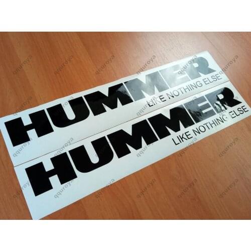 For (2Pcs) HUMMER H3 H2 H1 Side Skirt Vinyl Body Decal Sticker Graphics Emblem Logo 166b