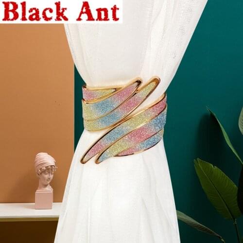 European Light Luxury Curtain Holder Sheer Curtain Buckle Hook Bedroom Living Room Home Decora Metal Diamond CP-JD846