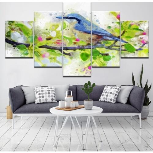Canvas Painting Multicolor Flowers Plants Peonies 5 Pieces Canvas Wall Art Painting Modular Wallpapers Poster Print Home Decor