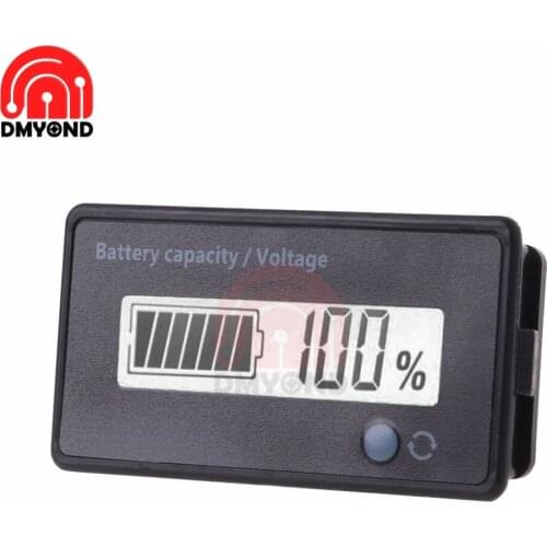 7V-100V 12V 24V Lithium Lead Acid Battery General Electricity Meter Display Battery Capacity Indicator Meter Battery Power