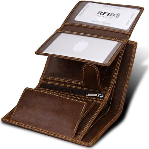 Classic Style Wallet Genuine Leather Men Wallets Short Male Purse Card Holder Wallet Men Fashion High Quality