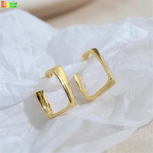 Kshmir Geometric square gold earrings for ladies new high sense earrings design earrings for ladies fashionable earrings 2020