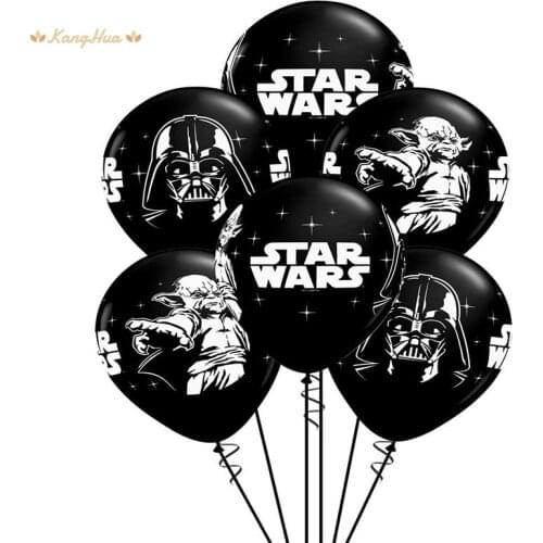 12 Inch Balck Double Sided Star Wars Latex Balloon Pirates Theme Movie Fans Kids Birthday Party Decoration Baby Shower Balloons