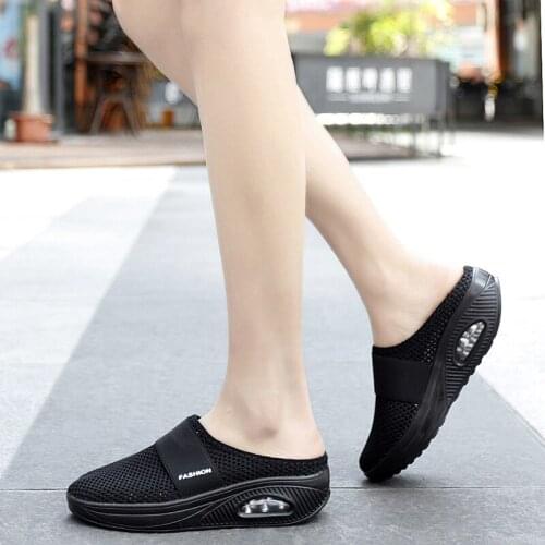 2021 summer Korean version half drag small white shoes womens heel less one foot womens shoes lazy shoes large flat shoes