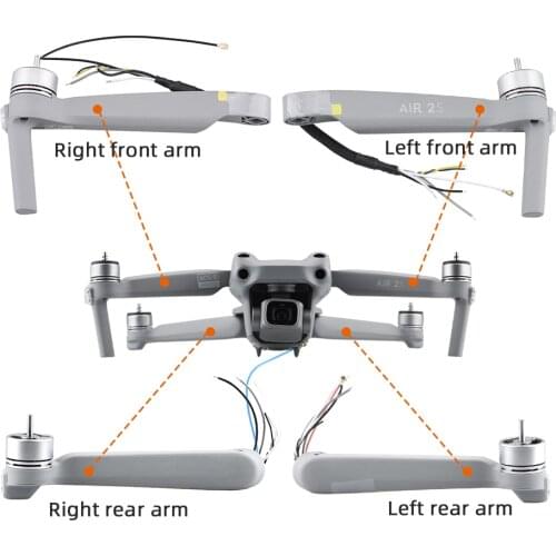 Left/Right Front/Rear Motor Arm Repair Parts For DJI Mavic Air 2S Drone Replace The Damaged Parts Long Service Life Reliable