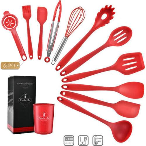 10 Sets of Non Stick Silicone Shovel Spoon Kitchen Tools Kitchen Accessories Cooking Utensils Cooking Tools