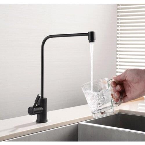 Matte Black brass Water purifier Direct Drinking Faucet kitchen sink faucet Pure water tap faucet