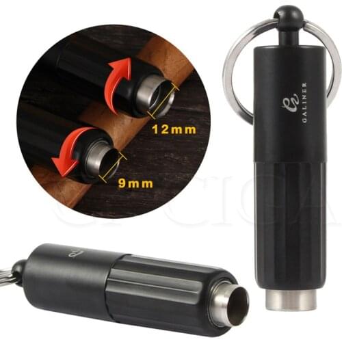 GALINER Cigar Punch Metal Stainless Steel 2 Dia 9MM/12 MM Cigar Accessories Cutter Puncher Sharp Cut Cohiba Cigar