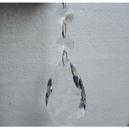 Newly Faceted 50mm Crystal Droplet, 20pieces/Lot CRYSTAL Beads Hanging Strands for Chandelier Parts,Lighting Accessories Parts