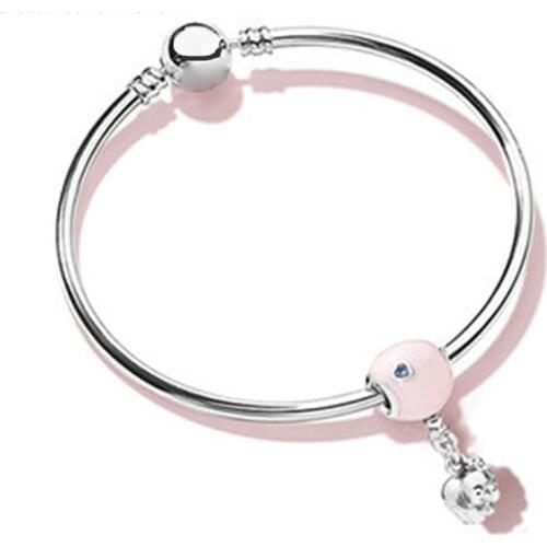 NEW 100% 925 Sterling Silver 1:1 Genuine Glamorous Confessions Balloon Bangle Set Fit DIY Couple Jewelry Original Jewelry Pan