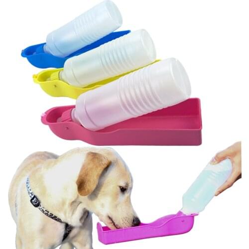 500ml Plastic Dog Water Bottle Portable Folding Cat Water Bottle Pets Outdoor Travel Drinking Water Feeder Bowl for puppy kitten