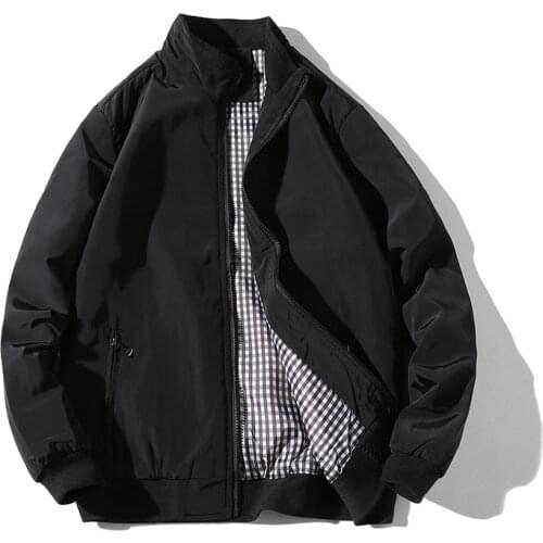 Drop Shipping mens jackets and coats slim fit casual solid bomber jacket outwear jaqueta masculina ABZ99