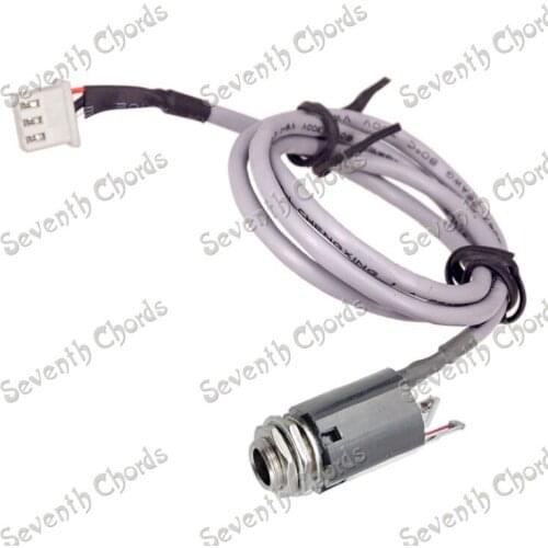 Acoustic Guitar Piezo Pickup EQ Replacement Hookup Wire cable 3 Pin Plug and 6.35mm Output Input Jack Socket