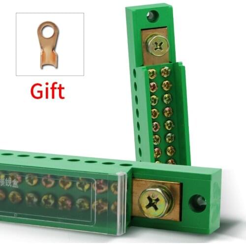 Connection Distribution Box 1-in 16-out Three phase Green Terminal Block Row Junction Metering Box Part Line