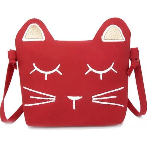 New children fashion messenger bag mini shoulder bag girls PU leather coin purse cute cat ear coin travel beach bag pouch