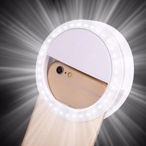 CSHOU161 Phone Selfie Light Clip-On Lamp Portable LED Selfie Ring Light Flash Light Photo Camera Video light For Smartphone