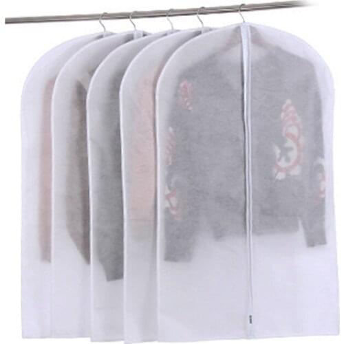 Cloth Dust Cover Storage Bags Zippered Clothing Case Household Products for Home Suit Clothes Coat Storing Thing Non-woven Craft