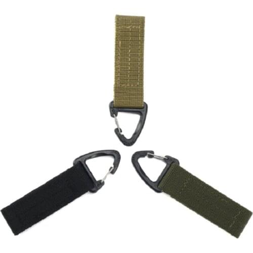 Outdoor Key Chain MOLLE Webbing Triangle Velcro Buckle Special Service Belt Hook