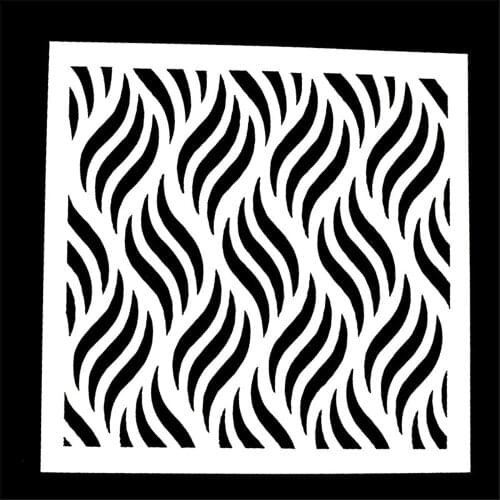 1PC Wave Billow Shaped Reusable Stencil Airbrush Painting Art DIY Home Decor Scrap booking Album Crafts Gifts HOT