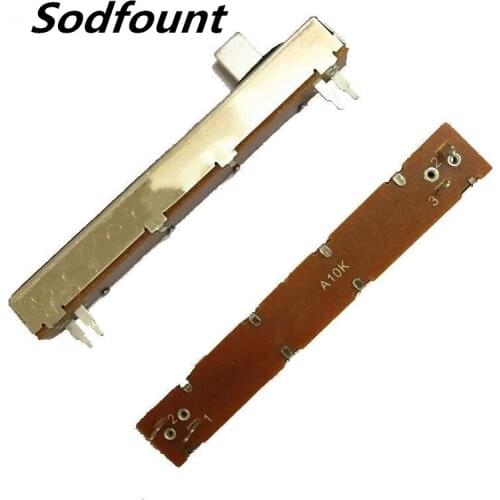 1pcs SL60V mono A10K mixer fader A103 4-pin sliding potentiometer 88mm long 12.5MM wide