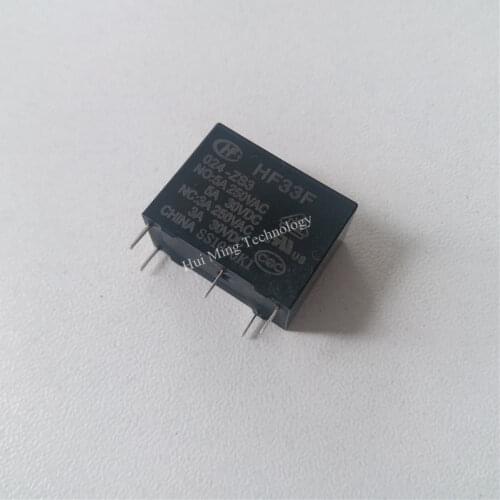 10pcs HF Relay HF33F-005-ZS3 HF33F-012-ZS3 HF33F-024-ZS3 250V 5A relay 5 pin relay 5V/12V/24V relay