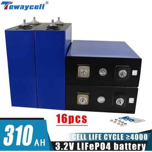 16PCS 3.2V 310Ah Lifepo4 Rechargeable Battery Lithium Iron Phosphate electric vehicle RV LiFePO4 pack solar storage system car