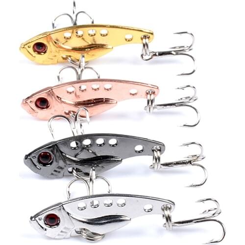 4pcs Lures VIB Vibrate Metal Bionic Bait Full Layer Fake Bait Hot Sale in Foreign Trade Dead Bass Hard Bait Suit